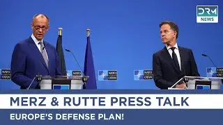 Germany's Merz & Nato's Rutte Hold Joint Press Conference at NATO HQ on Europe Day 2025 | AC1G