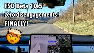 Tesla FSD beta 10.5 НАКОНЕЦ-ТО без отрывов!