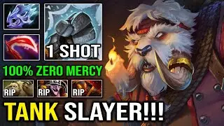 TANK SLAYER!! Instant 1 Punch Solo Mid Tusk with Desolator 1st Item Armlet 100% Zero Mercy Dota 2