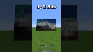 Minecraft Cartoons 1 bit 2 bits 4 bits 8 bits 16 bits 32 bits 64 bits 128 Bits #shorts