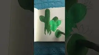 #easy cactus painting 🌵 #cactus painting #cactus#youtubeshorts