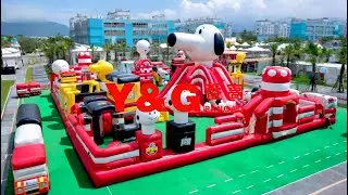 Inflatable Theme Park for Sale:  Adventure World &ndash; Where Classic Characters Meet Modern Play!