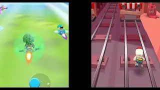 My Talking Tom 2 and Subway Surfer in mini phone