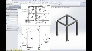 Steel Platform | SoildWorks | Weldments |