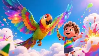 Crayon Cloud Adventure | Fun Color Cloud Song for Kids | Nursery Rhymes in English