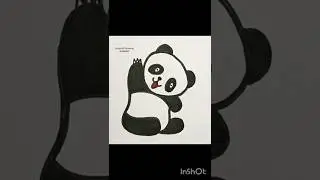 how to draw a panda #shorts #drawing #anukritidrawingacademy
