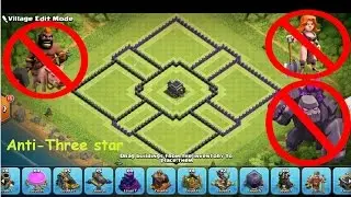 Clash of Clans TH9 Trophy base | 2016 May update with replays