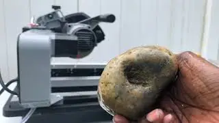 Cutting Michigan rocks.... Pilgrim Beach Trip
