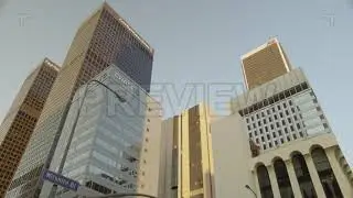 Bank Buildings On Wilshire Stock Video