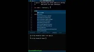 Print last character in JavaScript | Solve Q's 3 |#javascript #codinglife #coding @aarishkasgar12