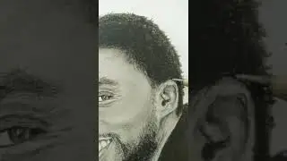 Chadwick Boseman Drawing #Blackpanther #shorts #chadwickboseman #pencilsketch