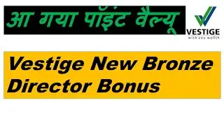 आ गया वैल्यू-Vestige New Bronze Director Bonus Point Value |  Bronze Director Bonus Calculation |