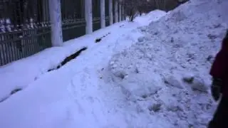 Новости НГ 22.11.14. Пешеходы против снега.
