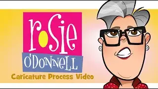 Rosie O'Donnell Caricature art drawing process tutorial