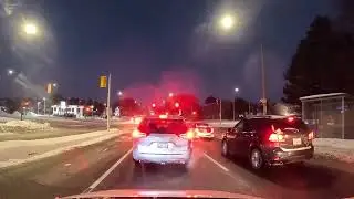 Hamilton Ontario Night Drive During January 2026 Polar Vortex
