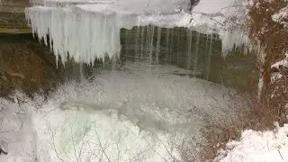 Frozen Waterfalls at Clifty Falls State Park (Madison, Indiana)