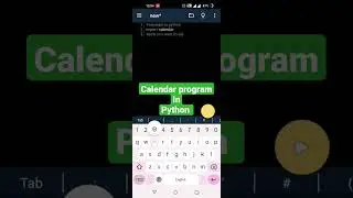 Display Calendar Using Python #shorts #shortsvideo #python #coding #calendar