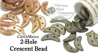CzechMates 2 Hole Crescent Beads