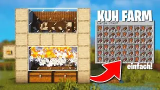 Minecraft: Easiest Automatic Cow Farm - Tutorial 1.20+ (Java & Bedrock)