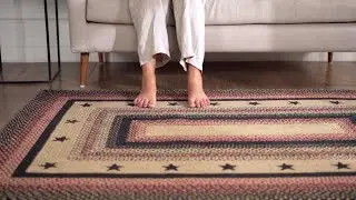 Colonial Star Jute Rug Collection - Jute Braided Oval & Rect Rugs Farmhouse Rustic Home