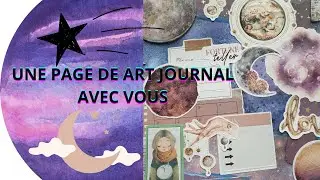 UNE PAGE DE ART JOURNAL POUR SE DETENDRE #artjournals #artcollage #collage #artpaper
