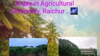 An overview of UAS Raichur..🏞️💫