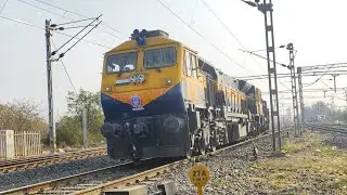 70478 & 70358 KYN WDG-4D Twins with BOXNL Goods train departing Purna Junction