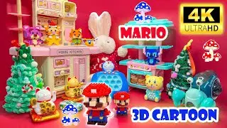 Review of assembling 3D cartoon characters from mini puzzle pieces X4 SUPER MARIO