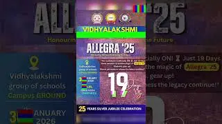 19 Days to Go! Allegra &rsquo;25 Silver Jubilee Celebration 🎉