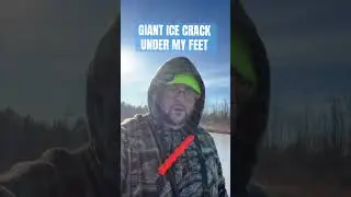 Giant ice crack under my feet&hellip;early ice. #icefishing #mainelife #maine