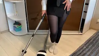 😴 Morning Vacuum ASMR in skirt | Deep Cleaning Sounds for Total Relaxation and Good day