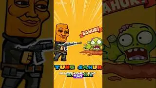 tung tung melawan zombi#shorts#tung tung sahur#animasi#trending