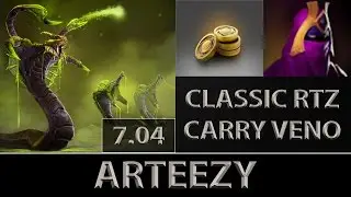 Arteezy [Venomancer] Fast Farm ► Classic RTZ Carry ► Dota 2 [7.04]