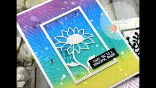 Stamping with Water over Distress Oxides | SSS Stripe Jumble Background