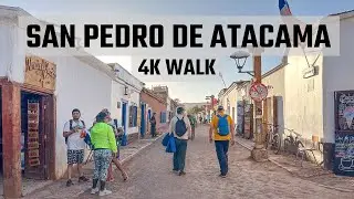 Sunny 4K Walk in San Pedro de Atacama: Explore Chile's Desert Gem!