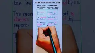 Voice Change ? Active To Passive ! English Grammar| Rules| Examples | #english#learning#education