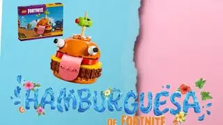 Arme a la hamburguesa de fortnite de LEGO