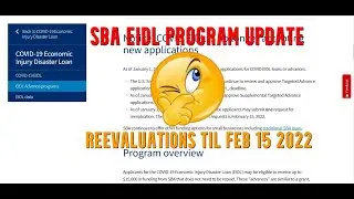 ❗UPDATE SBA EIDL Program Declined 💲10000 Targeted Advance Grants ReEvaluation til February 15 2022