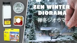 Zen winter diorama. Snow options. #woodlandscenics #thearmypainter #greenstuffworld #noch #zengarden