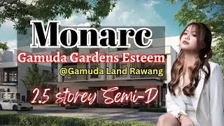 Monarc 2.5-storey semi detached house in Gamuda Gardens Esteem Rawang by Gamuda Land.