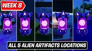 Fortnite All Alien Aritfacts location guide (Week 8)