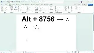 How to type therefore symbol in Word