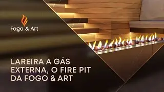 Lareira a g&aacute;s para &aacute;rea externa da Marca Fogo & Art