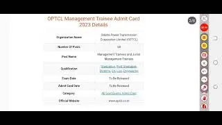 OPTCL Management Trainee Admit Card 2023 &ndash; Check OPTCL Management Trainee Exam Date www.optcl.co.in