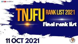 Tnjfu rank list 2021 | tnjfu admission 2021 | bfsc fisheries science | tnjfu ug admission 2021 date