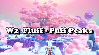 Super Mario Bros. Wonder World 2 Fluff-Puff Peaks All Levels | 100% Flower Coins All Item | Gameplay