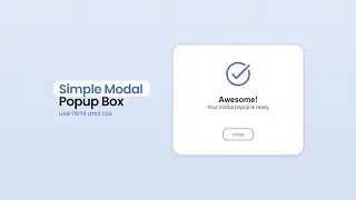 How to Make a Simple Modal Popup Box With HTML & CSS   Tutorial for Beginners