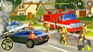 Real Fire Truck Driving Simulator - 3D Fire Fighter VAN Driver Games | Android Gameplay