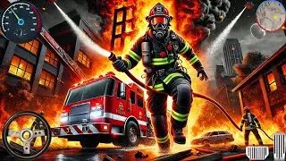 Fire Truck City Rescue Simulator - US 911 Emergency Fire Truck Driving 3D 2025 - Android Gameplay