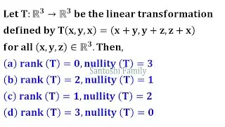 rank of linear transformation IIT Jam 2014 linear algebra maths
